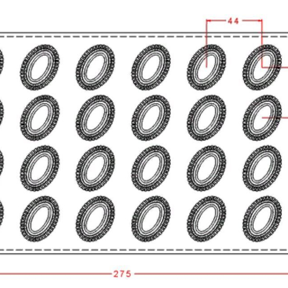334 | Форма для шоколадных открытых конфет (275*175 мм)