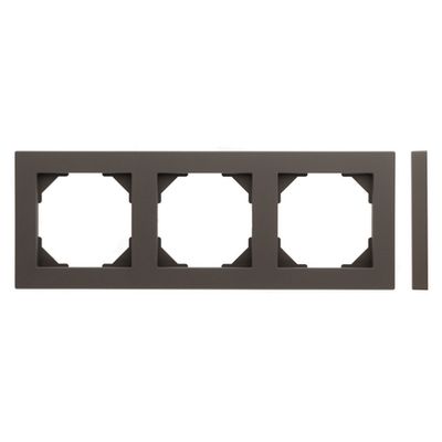 Рамка 3 постовая Slim LIREGUS EPSILON K14-145-03.E/ON31 коричневая матовая