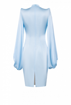 Платье-футляр небесно-голубое 08-03-21SS