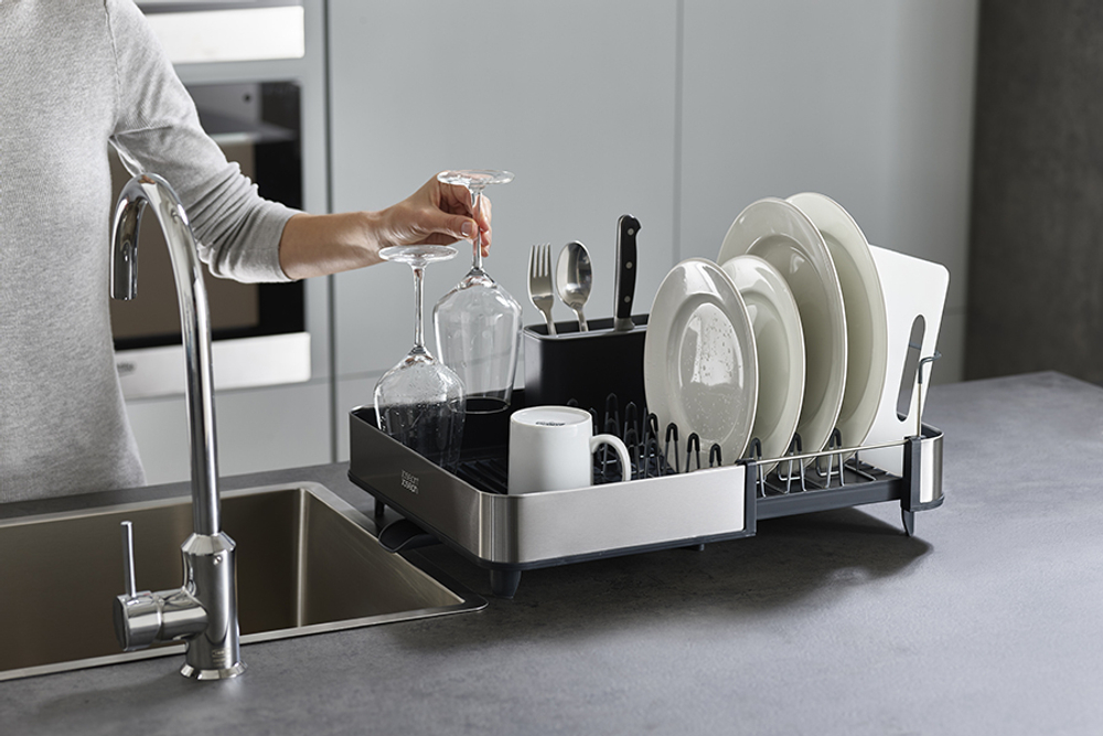 Сушилка для посуды раздвижная Extend Steel серая Joseph Joseph