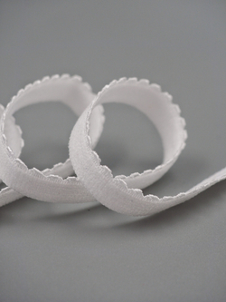 Резинка отделочная белая ширина 10 мм с учетом фестона