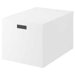 IKEA TJENA  (ИКЕА ТЙЕНА)  -  Контейнер с крышкой, белый, 35x50x30 см