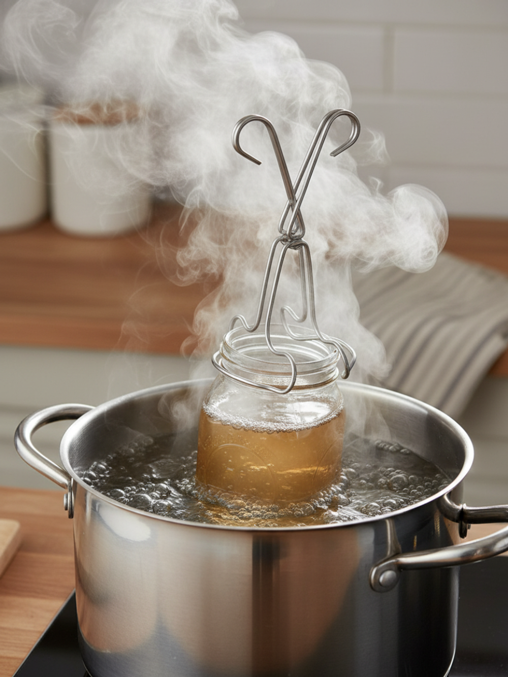 Захват для банок, винтовой, для солений, серебристый, 1 шт, прочный