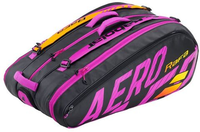 Сумка теннисная Babolat Pure Aero RAFA x12 - black/orange/purple
