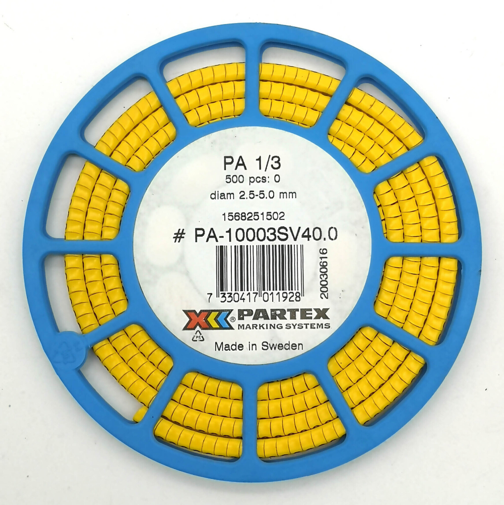 Маркер кабельный сеч.2,5-5мм PA 1/3 Weidmuller PARTEX РА-10003SV40.0 (500шт.) 1568251502