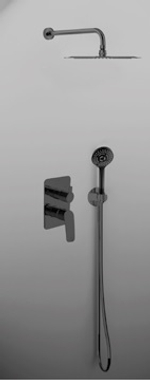 Встраиваемый смеситель для душа на 2 выхода NEW FLY 571502SNM чёрный