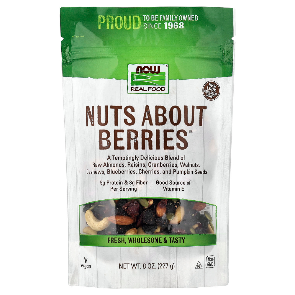 NOW Foods, Real Food, Nuts About Berries™, 227 г (8 унций)