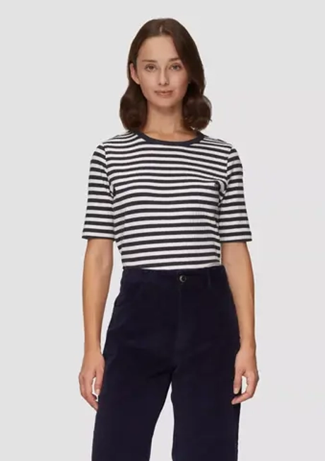 Полосатая рубашка из хлопкового джерси с длинными рукавами s.Oliver