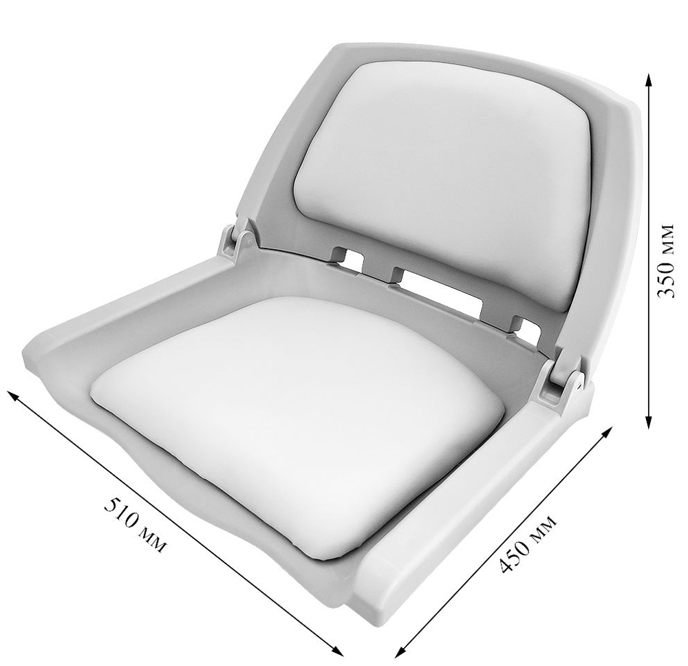 Сиденье с виниловыми подушками, серое