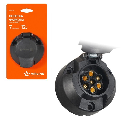 Разъем прицепа пластмассовый 7 конт. (розетка)  Лайт  (AIRLINE)