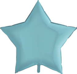 Фольгированный шар звезда 81 см голубой