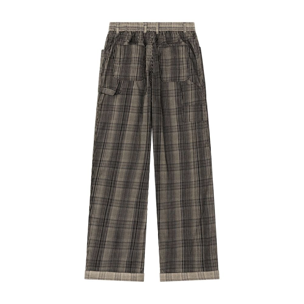 Купить Брюки Ymkashix Velvet Tartan коричневые / черные Брюки Ymkashix Velvet Tartan коричневые / черные