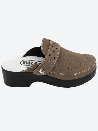 501 | "Natasa" | Коричневые женские медицинские сабо с закрытым носом