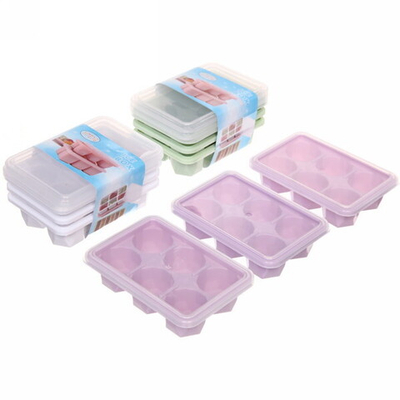 Форма для приготовления мороженого 3шт в наборе с крышками «Бриллиант» 10,5*7,5см