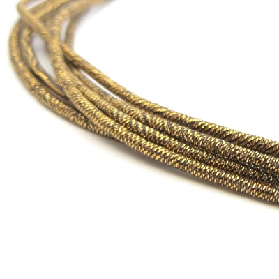 Канитель мягкая, фигурная, KAN/MM, 1,5 мм, металлик, золотая медь