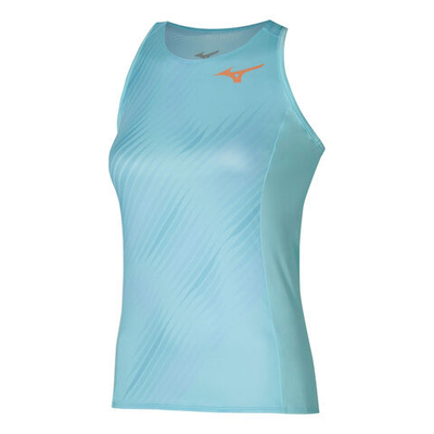 Женская теннисная майка Mizuno Printed Tank Top Women - Blue, Orange