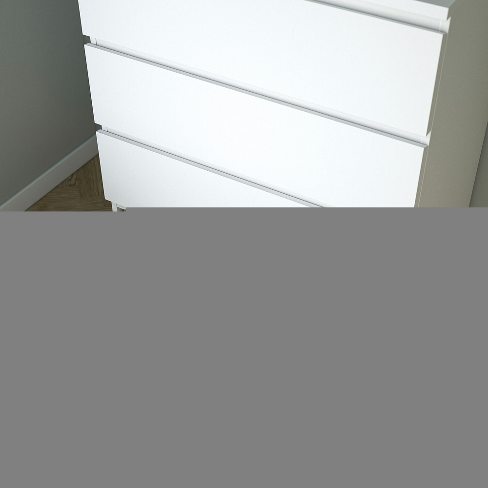 Комод MALM Белый снег 8685 BS (4 ящика) 80*48*102 см, Белый   Фиеста