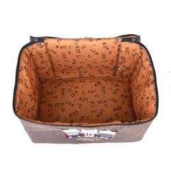 Складной кофр-органайзер для вещей, "NEKOMARUKE", коричневый, 24-7520-3, KUSUGURU