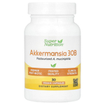 Super Nutrition, аккермансия 30B, 150 мг, 30 растительных капсул