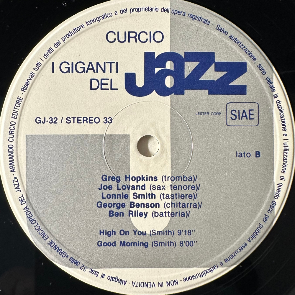 Giganti Del Jazz Vol. 32 - Lonnie Smith, George Benson (Италия 1981г.)