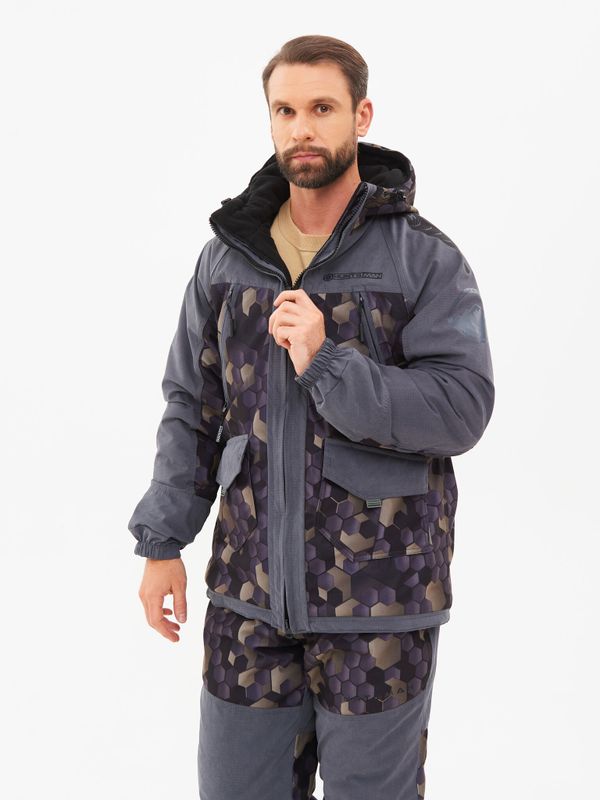 Костюм демисезонный Горка-Люкс ткань Исландия/Алова цвет Серый/КМФ 001