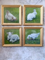 Картина маслом в рамке