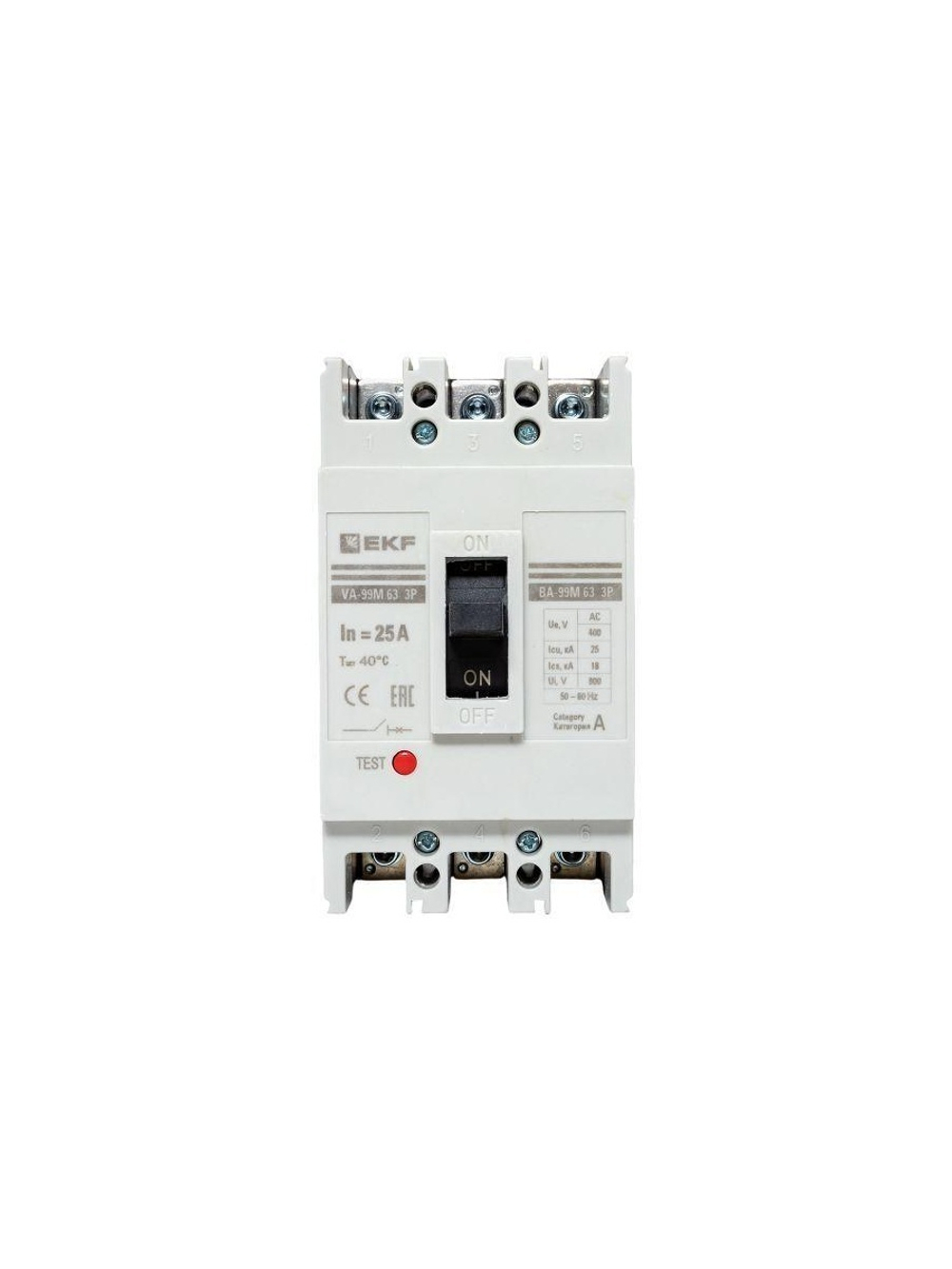 Выключатель автоматический 3п 63/25А 25кА ВА-99М PROxima EKF mccb99-63-25m