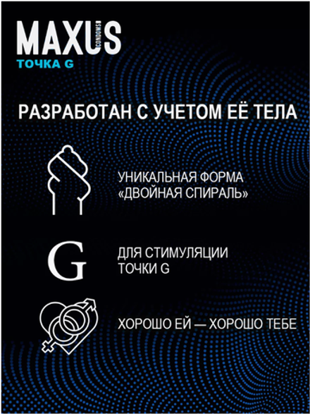 Презервативы MAXUS G spot, двойная спираль, 15 шт