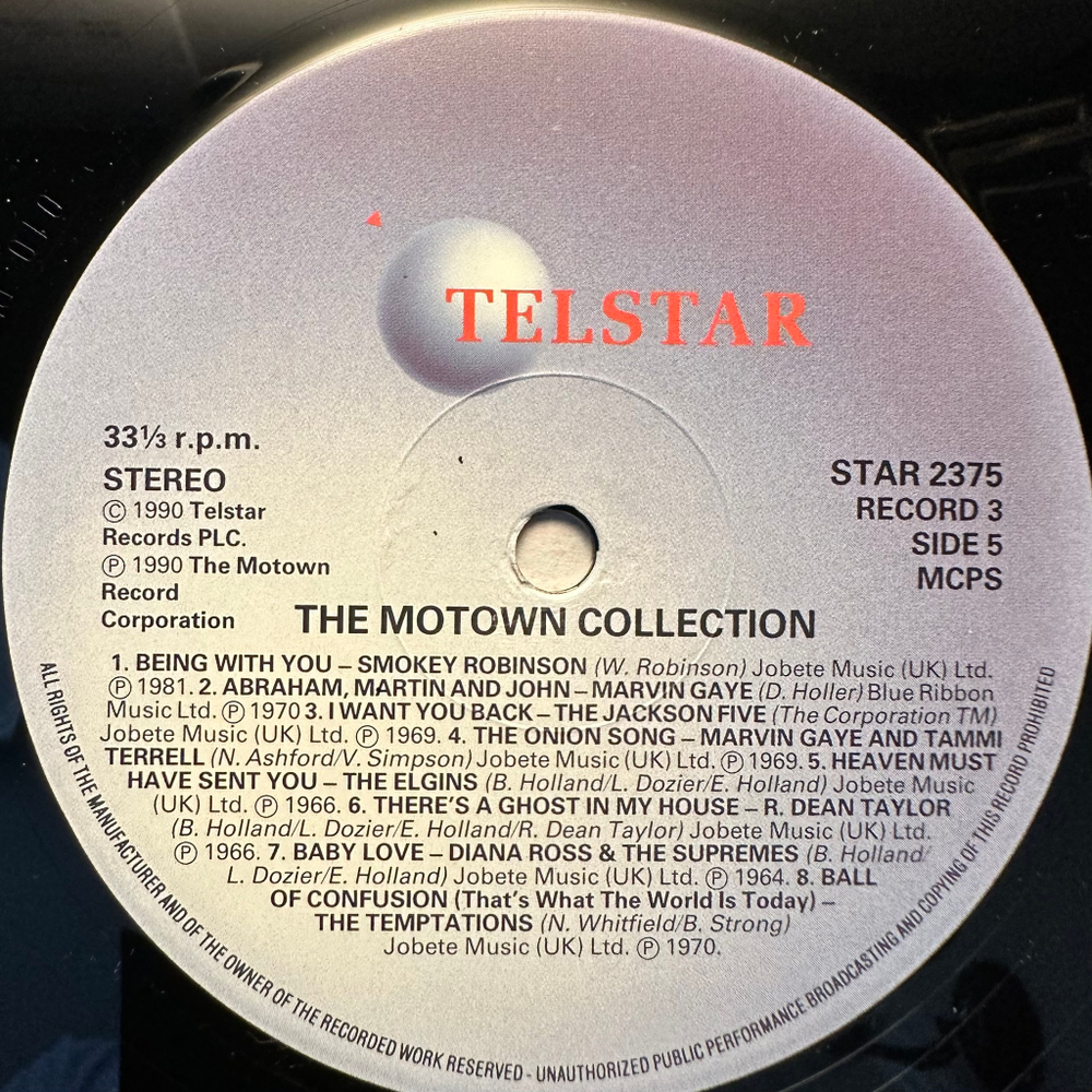 Сборник The Motown Collection 3LP (Англия 1990г.)