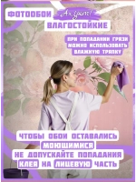 3D Розовые фотообои на кухню фрукты и цветы