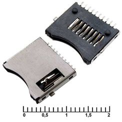 Держатель карты памяти micro-SD SMD 10pin switch M