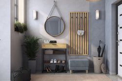 Вешалка Бери 537х40х1390 (Дуб крафт золотой), ЛДСП 16 мм, Мебельсон, г. Ижевск