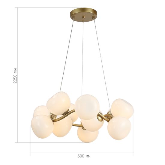 SL1519.303.12 Светильник подвесной ST-Luce Латунь/Белый G9 12*5W 4000K SWEVEN