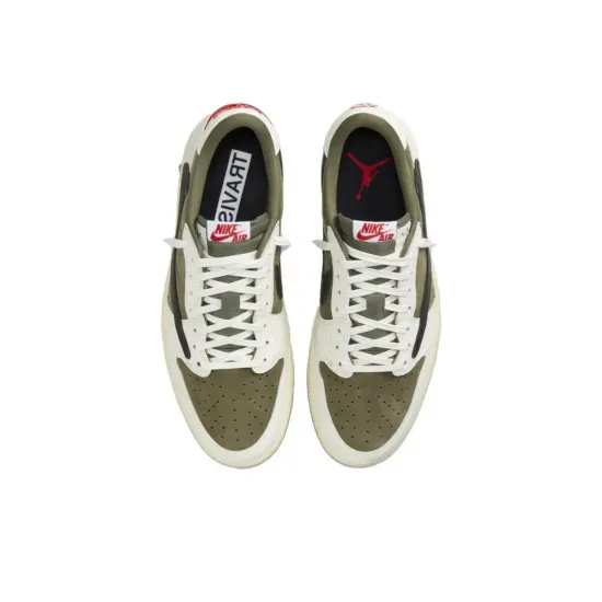 Premium Кроссовки Nike x Travis Scott Air Jordan 1 Low "Medium Olive"