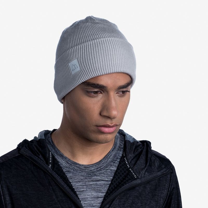 Шапка Buff Crossknit Hat Sold Lihgt Grey Фото 6