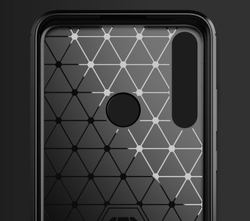 Чехол черного цвета на Huawei Y6P (2020), серии Carbon от Caseport