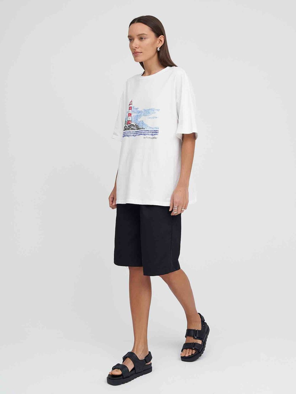 Футболка Kefirmaykifer Маяк белая