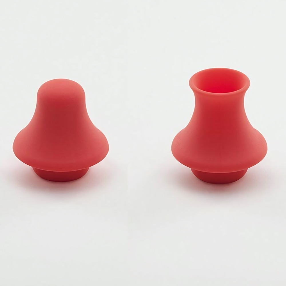 Дополнительные насадки QuietCore для пульсатора Revel Body - 2 шт. (Цвет: красный)