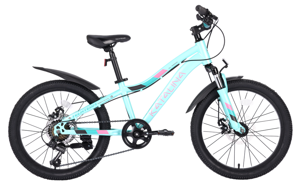 Велосипед TechTeam Katalina 20"х11" бирюзовый 2024