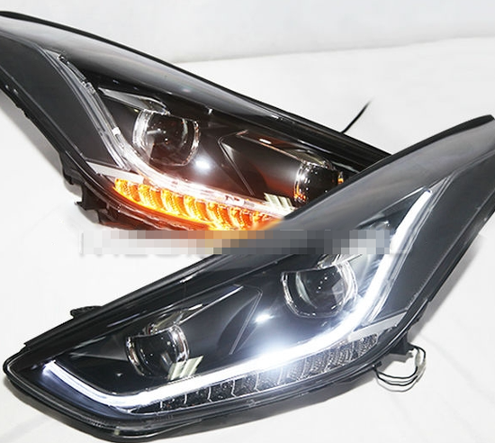 Передние фары Хендай Элантра V5 type [Комплект Л+П; FULL LED; яркие ходовые огни; электрокорректор]