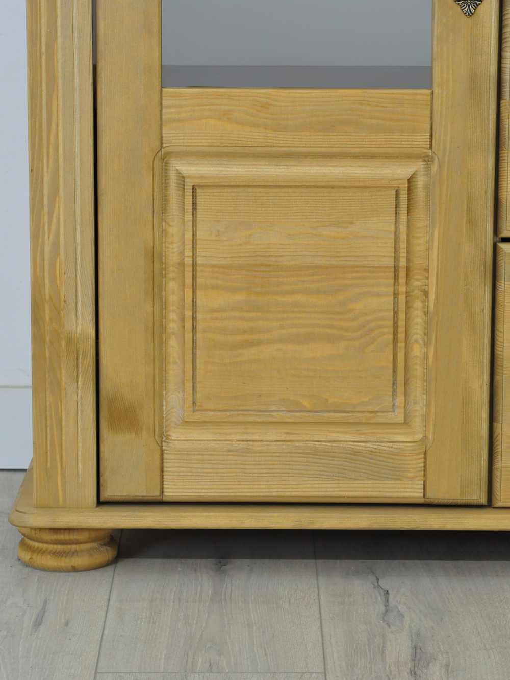 Комод 91х42х125, Susanna, с 5 ящиками для одежды, стеклянная дверца, винтажный, классический, в гостиную, спальню, прихожую, массив сосны, Dipriz