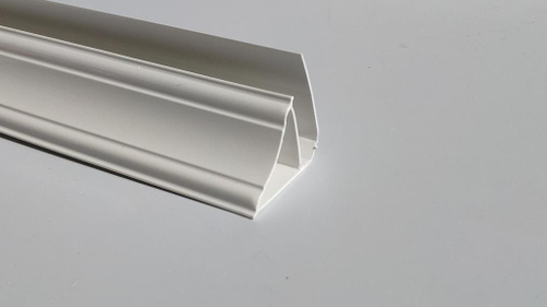 Плинтус потолочный для панелей 8мм 3м Идеал Ламини Белый глянцевый