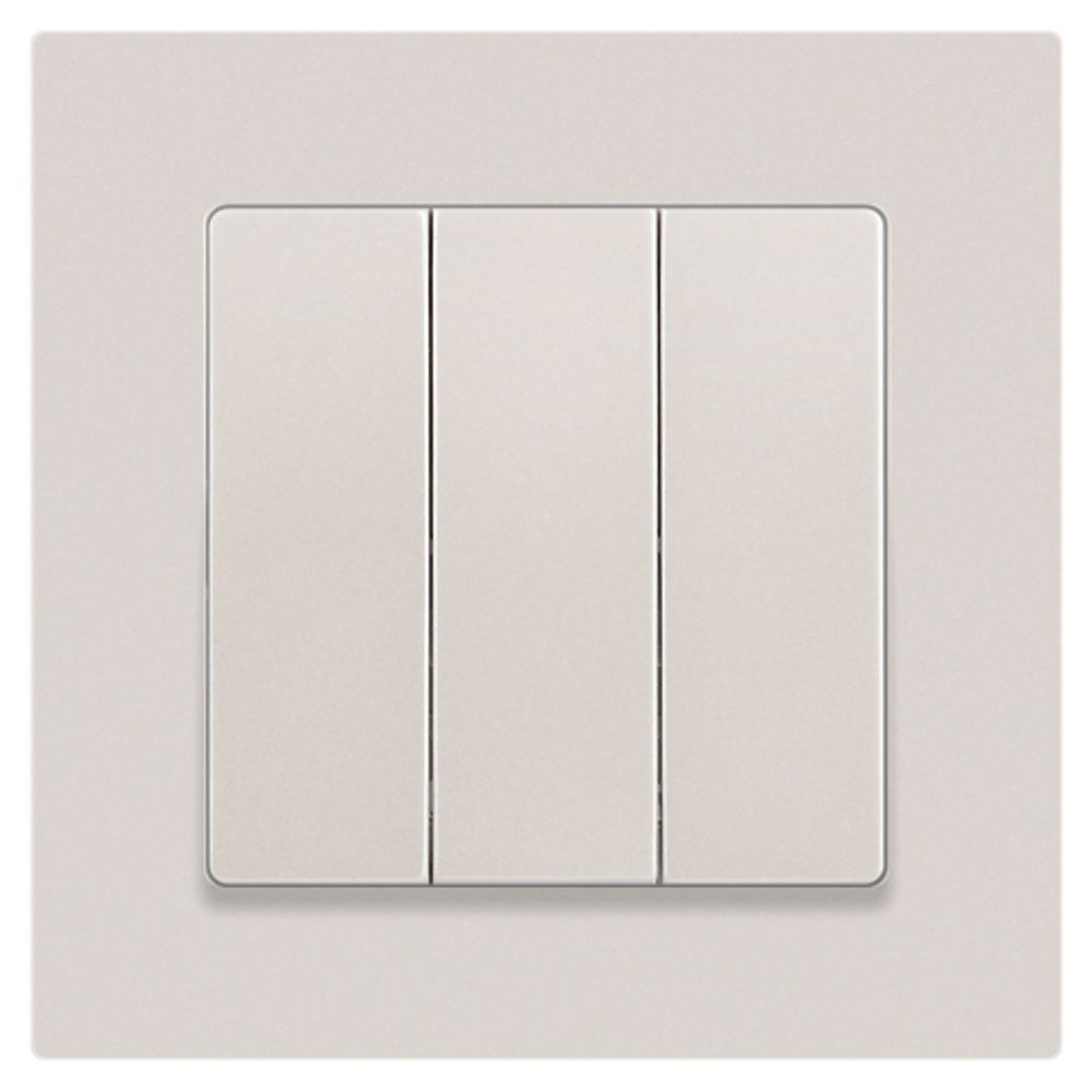 Выключатель Intro Accent 6-106-06 тройной, 10А-250В, IP20, СУ, AL/CU, перламутр