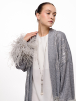 Колье "Round Shine Brush Pearl" Silver