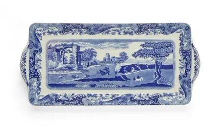 Spode Синий итальянский поднос для сэндвичей 33x15 см