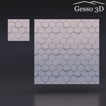 Гипсовая 3D панель Шестигранник