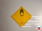 Наклейка "Опасный груз Класс 5.1" 250х250