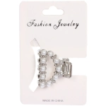 Заколка - краб для волос на блистере 1шт «PREMIUM», тоскана, цвет серебро и золото, 2.5*2.6см