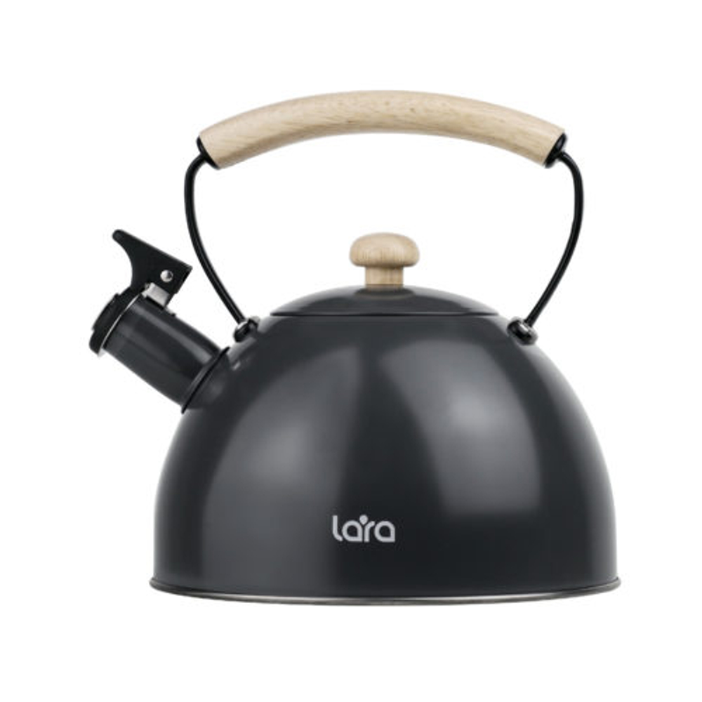 Чайник LARA LR00-92 2,5л. индукция, свисток с курком, ручка дерево