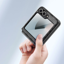 Складной чехол-книжка черного цвета от Dux Ducis для Samsung Z Flip 6, серия Fitt Series Case